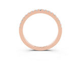 Rose gold Round Moissanite Pavé Set Eternity Band with Micro Prong Setting_9
