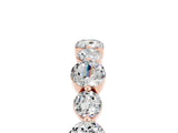 Rose gold Round Moissanite Scalloped Prong Set Eternity Band_23