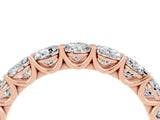 Rose gold Round Moissanite Shared Prong Eternity Band_10