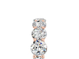 Rose gold Round Moissanite Shared Prong Eternity Band_11