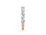 Rose gold Round Moissanite Shared Prong Eternity Band_8