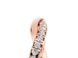 Rose gold Round Moissanite Twisted Infinity Band with Prong Setting_11