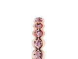 Rose gold Round Morganite Bezel Set Eternity Band_11