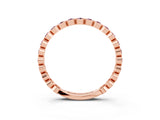 Rose gold Round Morganite Bezel Set Eternity Band_9