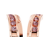Rose gold Round Morganite Channel-Set Chevron Band_11