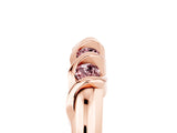 Rose gold Round Morganite Eternity Band with Twist Prong Setting_11