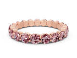 Rose gold Round Morganite Eternity Band with U-Prong Setting_30