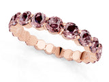 Rose gold Round Morganite Eternity Band with U-Prong Setting_31