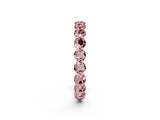 Rose gold Round Morganite Eternity Band with U-Prong Setting_32