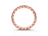 Rose gold Round Morganite Eternity Band with U-Prong Setting_33