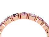 Rose gold Round Morganite Eternity Band with U-Prong Setting_34
