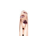 Rose gold Round Morganite Flush-Set Comfort Fit Band_11