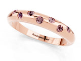 Rose gold Round Morganite Flush-Set Comfort Fit Band_7