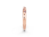 Rose gold Round Morganite Flush-Set Comfort Fit Band_8