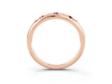 Rose gold Round Morganite Flush-Set Comfort Fit Band_9