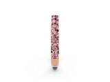 Rose gold Round Morganite Half Eternity Band with Classic Prong Setting_8