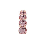 Rose gold Round Morganite Half Eternity Band with Prong Setting_15