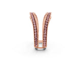 Rose gold Round Morganite Milgrain Eternity Band with Channel Setting_20