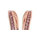 Rose gold Round Morganite Milgrain Eternity Band with Channel Setting_23