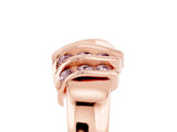 Rose gold Round Morganite Multi-Row Crossover Band_11