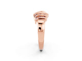 Rose gold Round Morganite Multi-Row Crossover Band_8