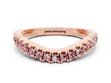 Rose gold Round Morganite Pavé Curved Band with Shared Prong Setting_6