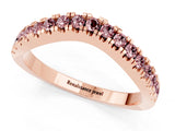Rose gold Round Morganite Pavé Curved Band with Shared Prong Setting_7