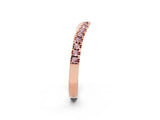 Rose gold Round Morganite Pavé Curved Band with Shared Prong Setting_8