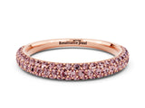 Rose gold Round Morganite Pavé Eternity Band with Shared Prong Setting_6
