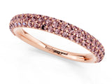 Rose gold Round Morganite Pavé Eternity Band with Shared Prong Setting_7
