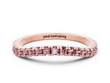 Rose gold Round Morganite Pavé Half Eternity Band with Shared Prong Setting_6