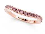 Rose gold Round Morganite Pavé Half Eternity Band with Shared Prong Setting_7