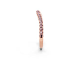 Rose gold Round Morganite Pavé Half Eternity Band with Shared Prong Setting_8