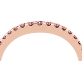 Rose gold Round Morganite Pavé Set Curved Wedding Band_10