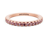 Rose gold Round Morganite Pavé Set Eternity Band with Micro Prong Setting_6