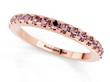 Rose gold Round Morganite Pavé Set Eternity Band with Micro Prong Setting_7