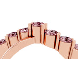 Rose gold Round Morganite Prong-Set Crossover Band_10