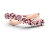 Rose gold Round Morganite Prong-Set Crossover Band_6
