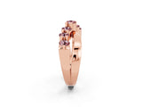 Rose gold Round Morganite Prong-Set Crossover Band_8