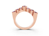 Rose gold Round Morganite Prong-Set Crossover Band_9
