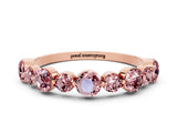 Rose gold Round Morganite Scalloped Prong Set Eternity Band_18