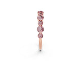 Rose gold Round Morganite Scalloped Prong Set Eternity Band_20