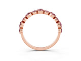 Rose gold Round Morganite Scalloped Prong Set Eternity Band_21