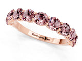 Rose gold Round Morganite Shared Prong Eternity Band_7