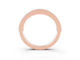 Rose gold Round Morganite Twist Milgrain Band with Bezel Setting_15