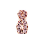 Rose gold Round Morganite Twisted Eternity Band with Pavé and Shared Prong Setting_23