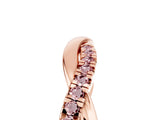 Rose gold Round Morganite Twisted Infinity Band with Prong Setting_11