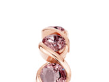 Rose gold Round Morganite Wave Band with Channel Setting and Shared Prongs_11