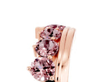 Rose gold Round Morganite Wave Band with Channel and Shared Prong Setting_23