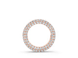 Rose gold Round Pavé Diamond Circle Pendant_6
